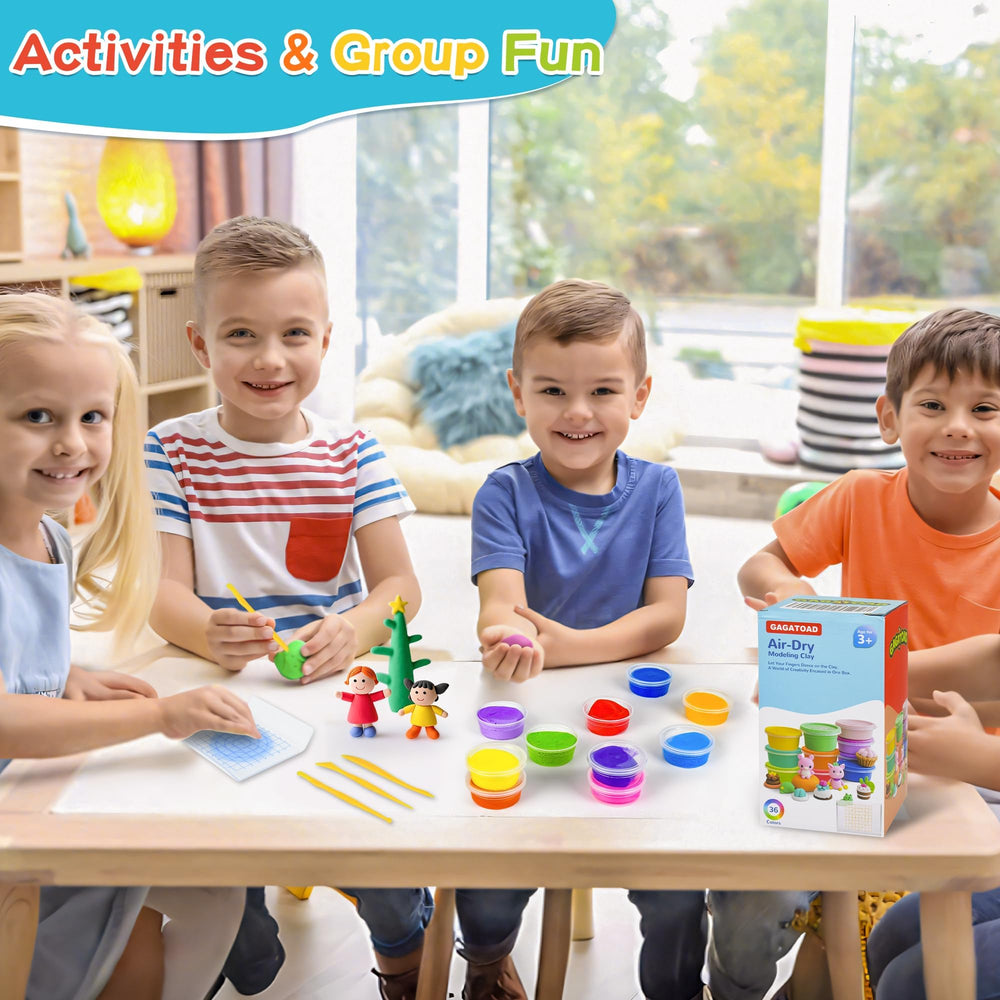 Soft, pliable clay texture is easy for little hands to shape