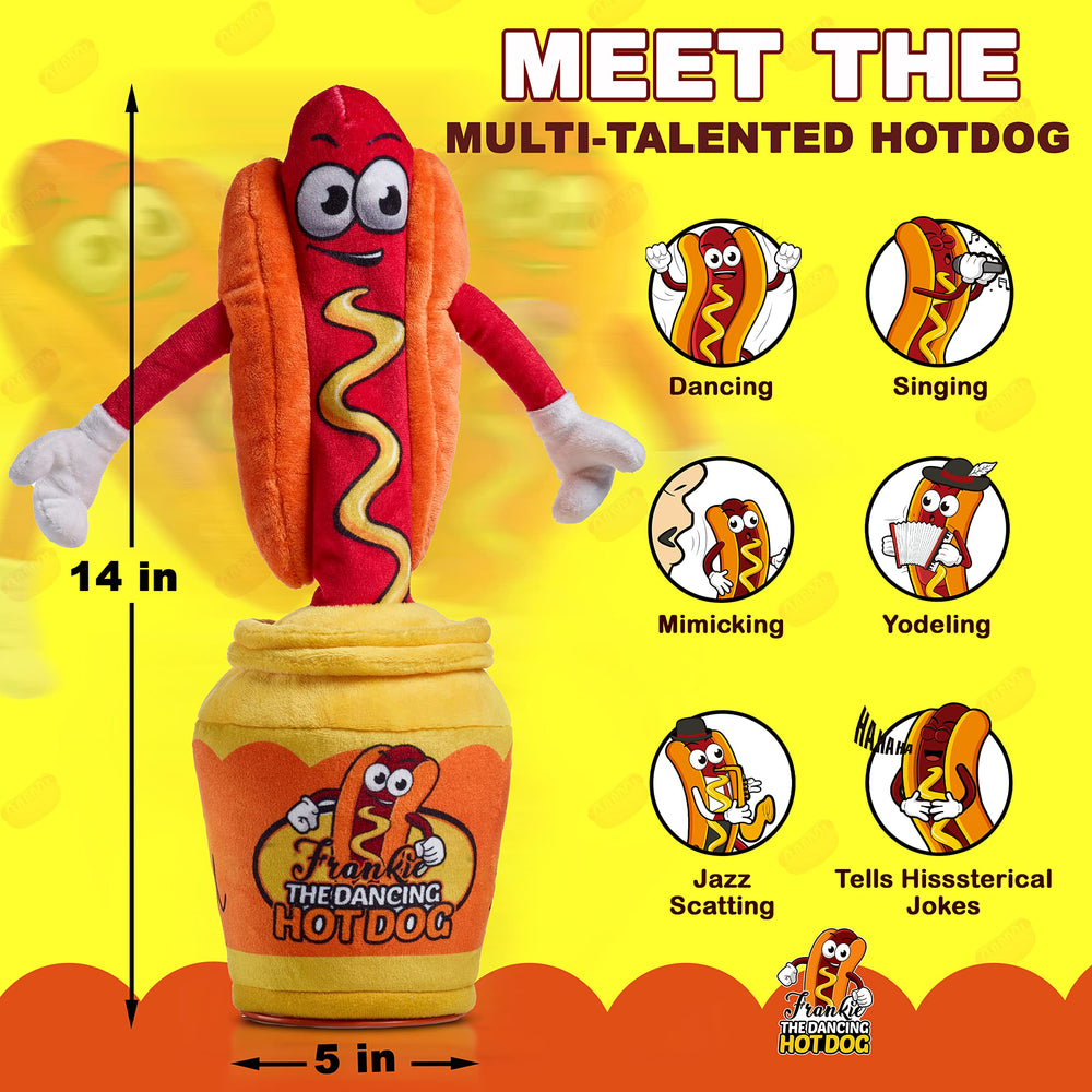 Gagster Dancing Hot Dog yodels to energize a party.