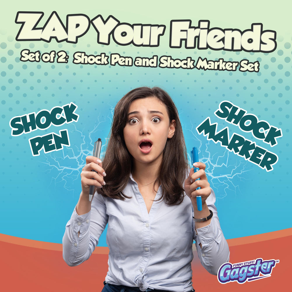 Gagster shock marker in hand adds surprising twist to writing pranks.