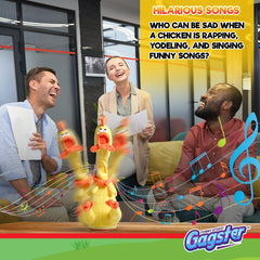 Gagster gag gift chicken toy makes office gatherings more playful.