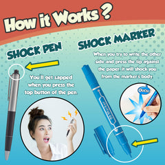 Gagster low-voltage shock adds suspense without harm during pranks.