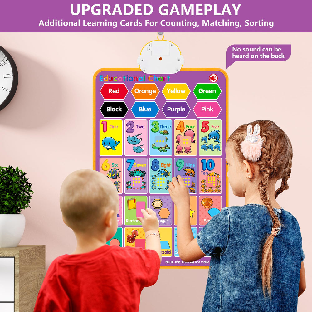 GaHoo alphabet wall chart portable setup for car rides and trips