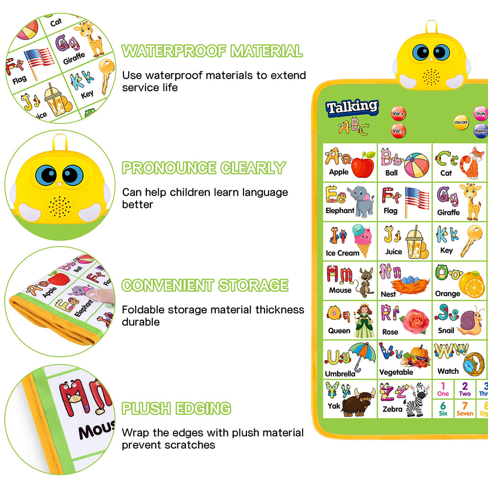 GaHoo colorful toddler learning poster on wall for bright, engaging play.