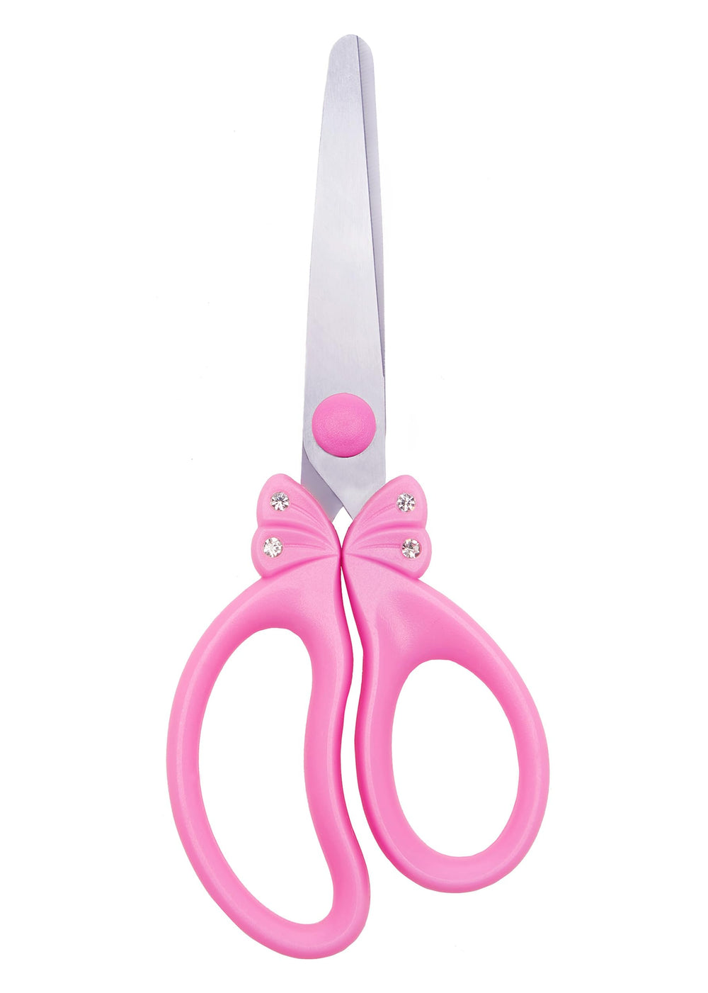 GAIFONGRE pink safety blunt-tip scissors for kids in classroom crafts.