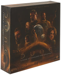 Gale Force Nine Dune box art shows iconic factions for an immersive sci-fi experience.