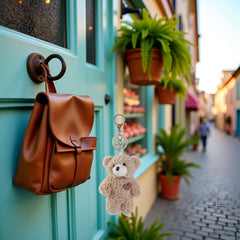 Galepromot backpack charm with a brown bear adds cute DIY accents.