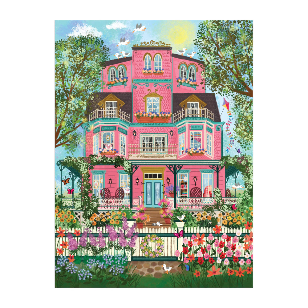 Joy Laforme artwork detail on Galison Capeside Victorian puzzle enhances focus and artistic appreciation.