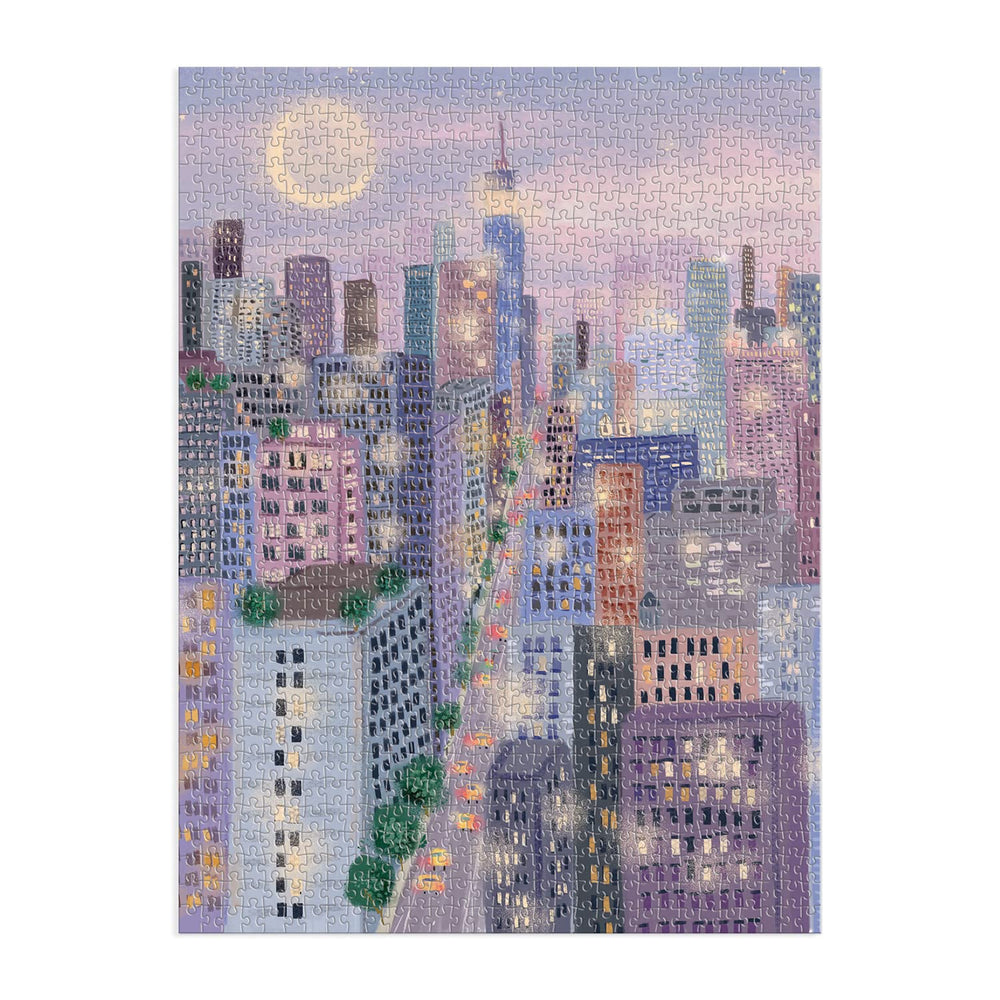 Galison City Lights puzzle box with matte finish, ideal for gifting.