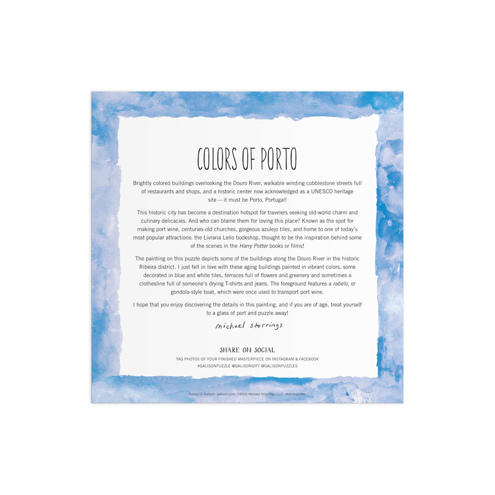 Galison Colors of Porto puzzle beachgoers scene for family puzzle time