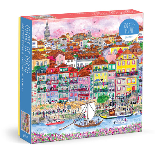 Galison Colors of Porto puzzle coastline waterfront for a calming coastal art moment