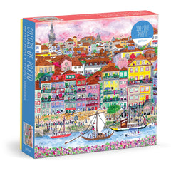 Galison Colors of Porto puzzle coastline waterfront for a calming coastal art moment