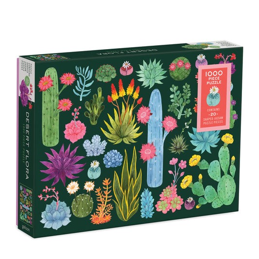 Galison Desert Flora Puzzle 1000 pieces with vibrant desert plants for family puzzle night