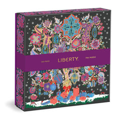 Galison Liberty Tree of Life foil puzzle with gold accents for festive crafting.
