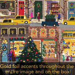 Galison Winter Lights storage box for puzzle pieces after play.