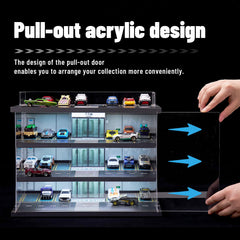 GALUMO compact case design fits shelves while showcasing a 1:64 collection clearly.
