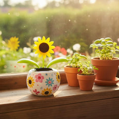 Galyacht solar dancing sunflower sunlit display creates instant mood lift.