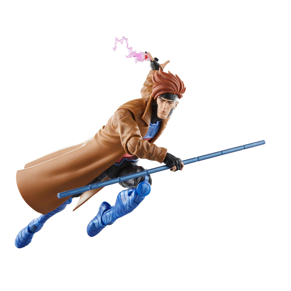Gambit figure with poseable head and limbs for action scenes