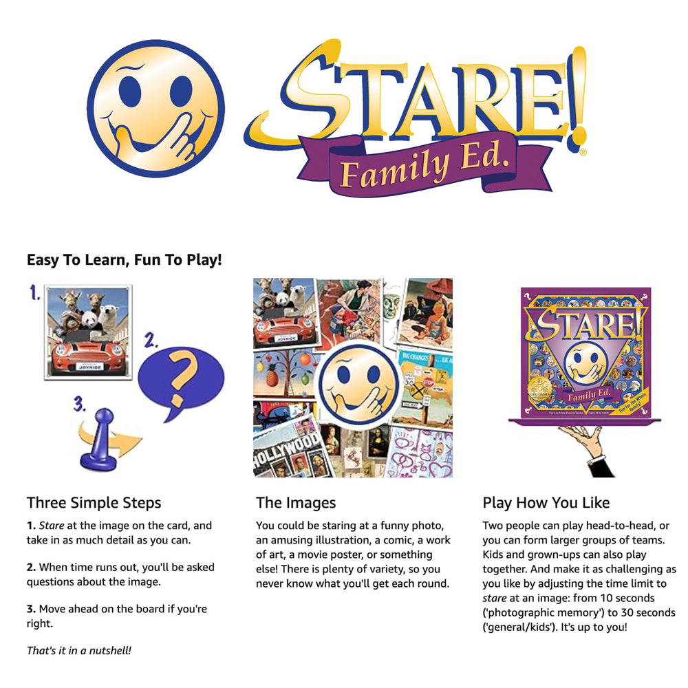 Stare by Game Development Group: animal wearing sunglasses card for playful memory tests.