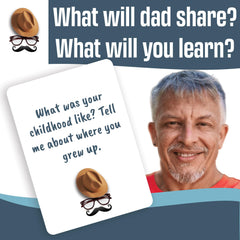 Game That Song Discuss with Dad closeup reveals prompts sparking memories