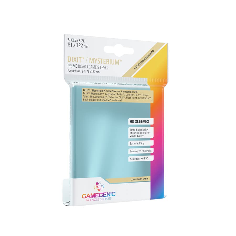 Gamegenic Prime Sleeves offer 100 micron, extra-clear polypropylene for premium card protection.