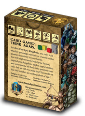 Gamelyn Games Ultra-Tiny Epic Kingdoms travel packaging, compact design fits in a bag.