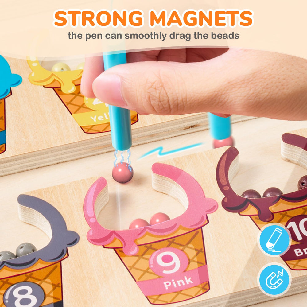 GAMENOTE wooden maze construction highlights durable, kid-safe design.
