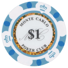 Gamers Lounge Monte Carlo chips feature a gold inlay that gleams under lights