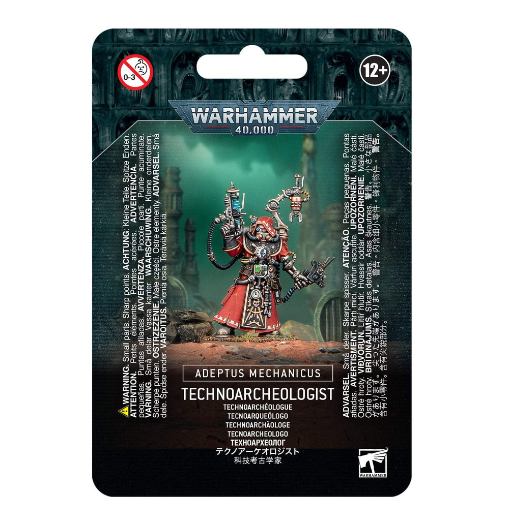 Games Workshop Adeptus Mechanicus Technoarcheologist figure for tabletop battles and painting practice.
