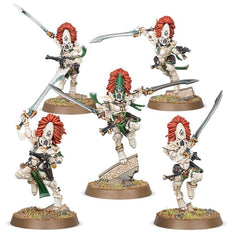 Games Workshop Aeldari Howling Banshees Exarch weapon options showcased.