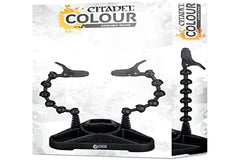 Games Workshop Citadel Colour Assembly Stand securely holds miniatures during assembly.