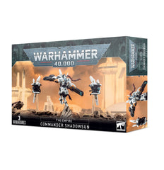Games Workshop Commander Shadowsun battlesuit in action for Tau Empire stealth and firepower.