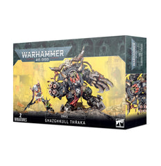 Dynamic Ghazghkull Thraka pose leaning right, perfect for dramatic tabletop battles