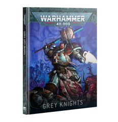 Games Workshop Grey Knights Codex cover showing lore-rich art and battle data for Grey Knights players.