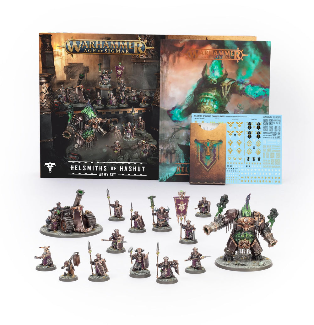 Games Workshop Helsmiths of Hashut Army Set box art featuring War Despot for epic, tactical battles