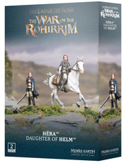 Games Workshop Hera Daughter of Helm miniature, on foot with Ashere mount option for Edoras.