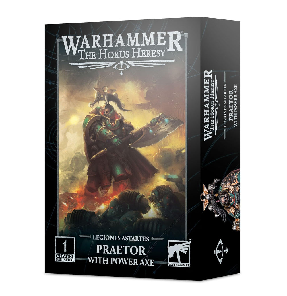 Games Workshop Horus Heresy Praetor with Power Axe miniature for tabletop battles and display