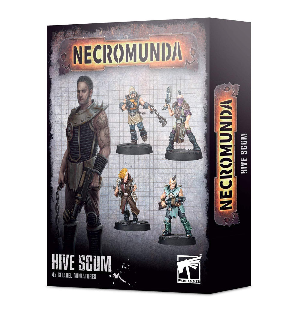 Games Workshop Necromunda Hive Scum miniature, ready for painting and tabletop skirmish games.