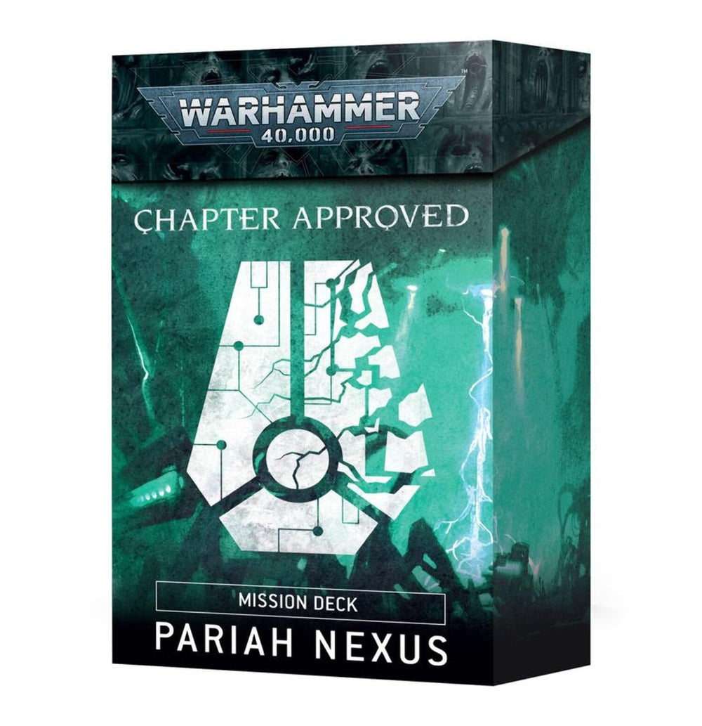 Games Workshop Pariah Nexus mission deck on a tabletop, ideal for streamlined play sessions.