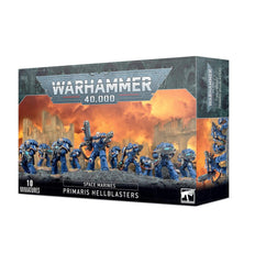 Games Workshop Primaris Hellblasters kit ready to assemble into a plasma-armed squad for tabletop battles.