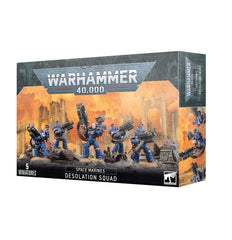 Games Workshop Space Marines: Desolation Squad figure in dynamic pose, ready for tabletop battles.