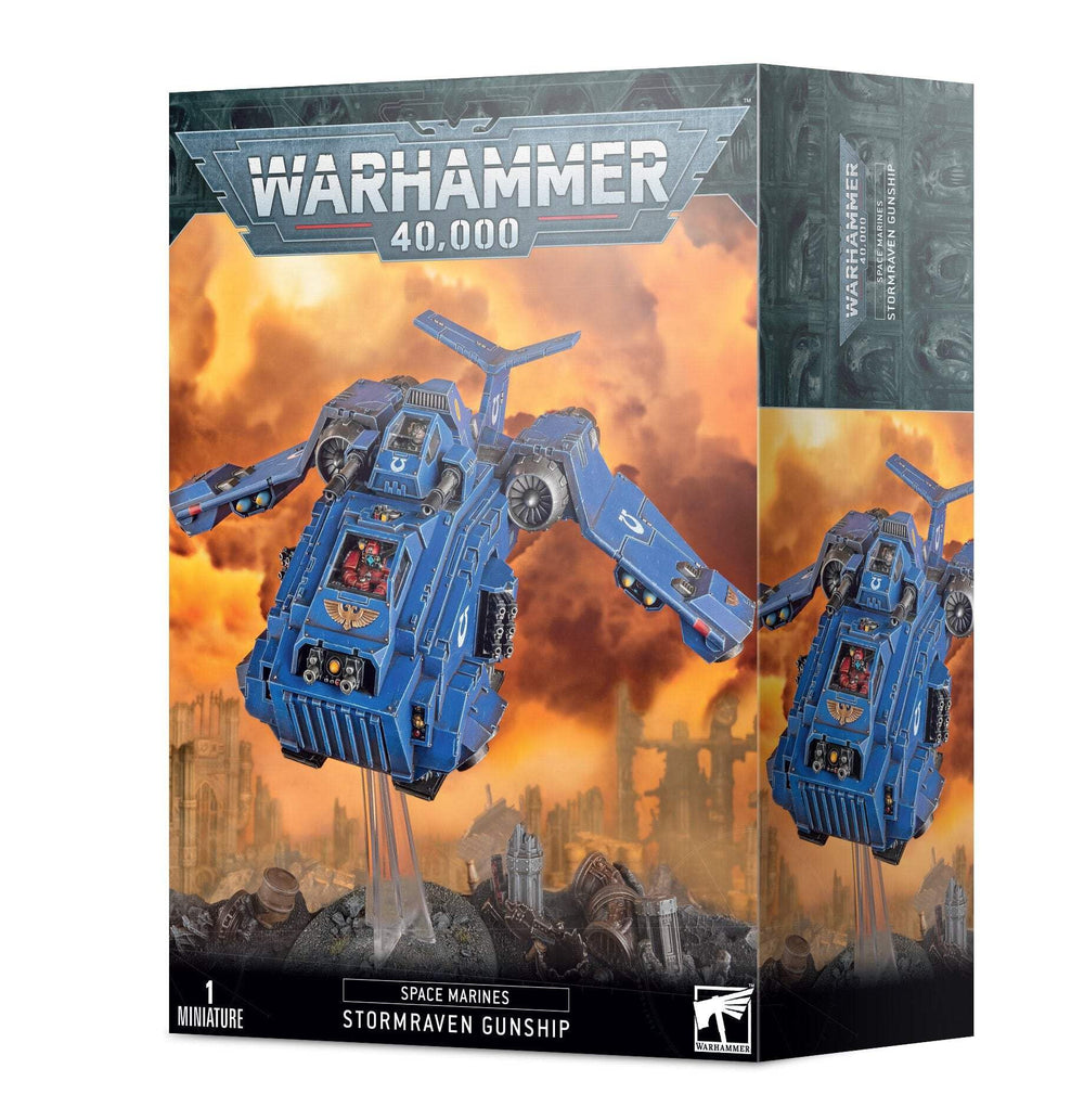 Games Workshop Stormraven Escortor front view, cockpit window visible, ideal for painting and display.
