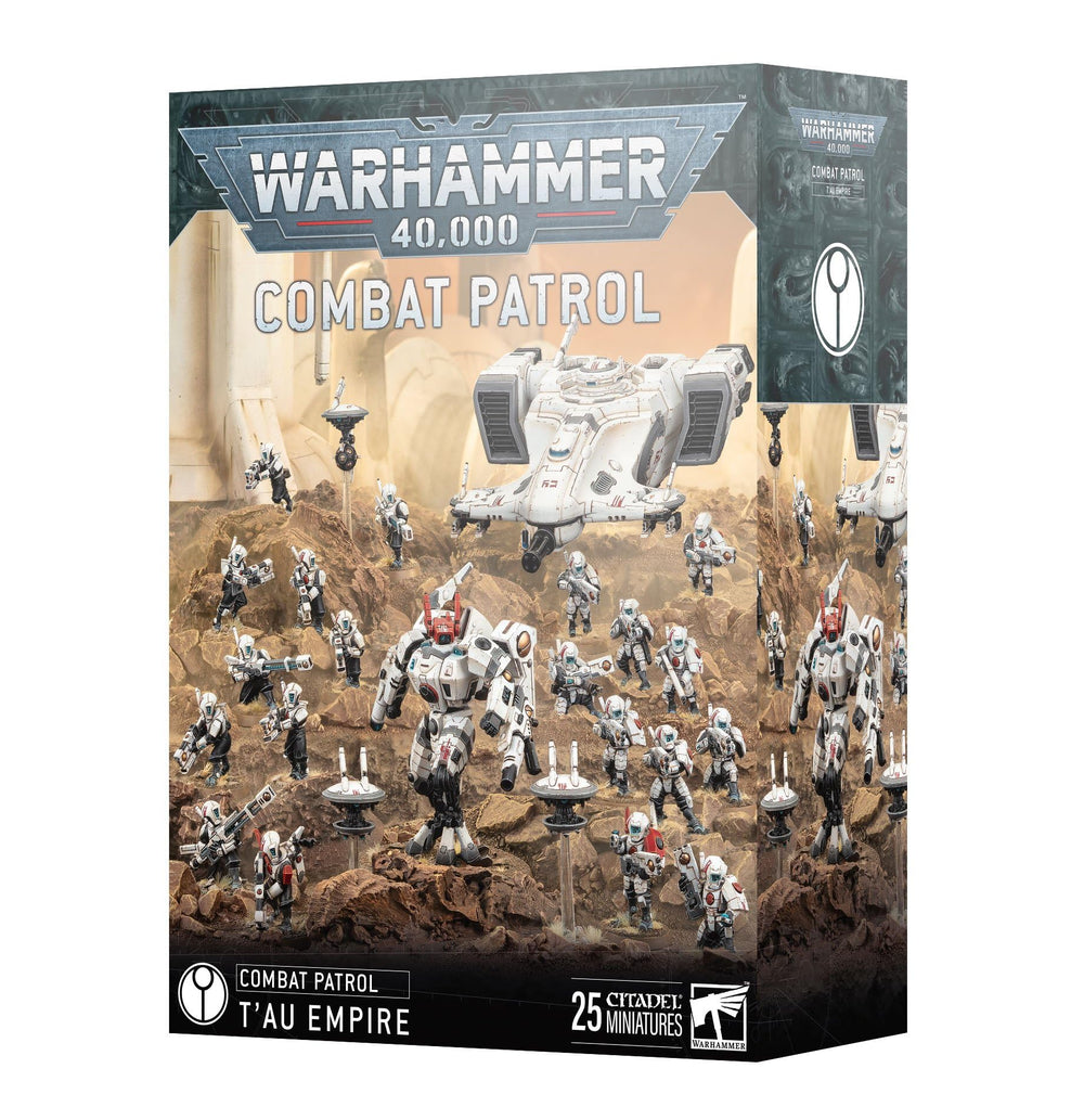 Games Workshop Tau Empire Combat Patrol miniatures ready for tabletop battles and painting.