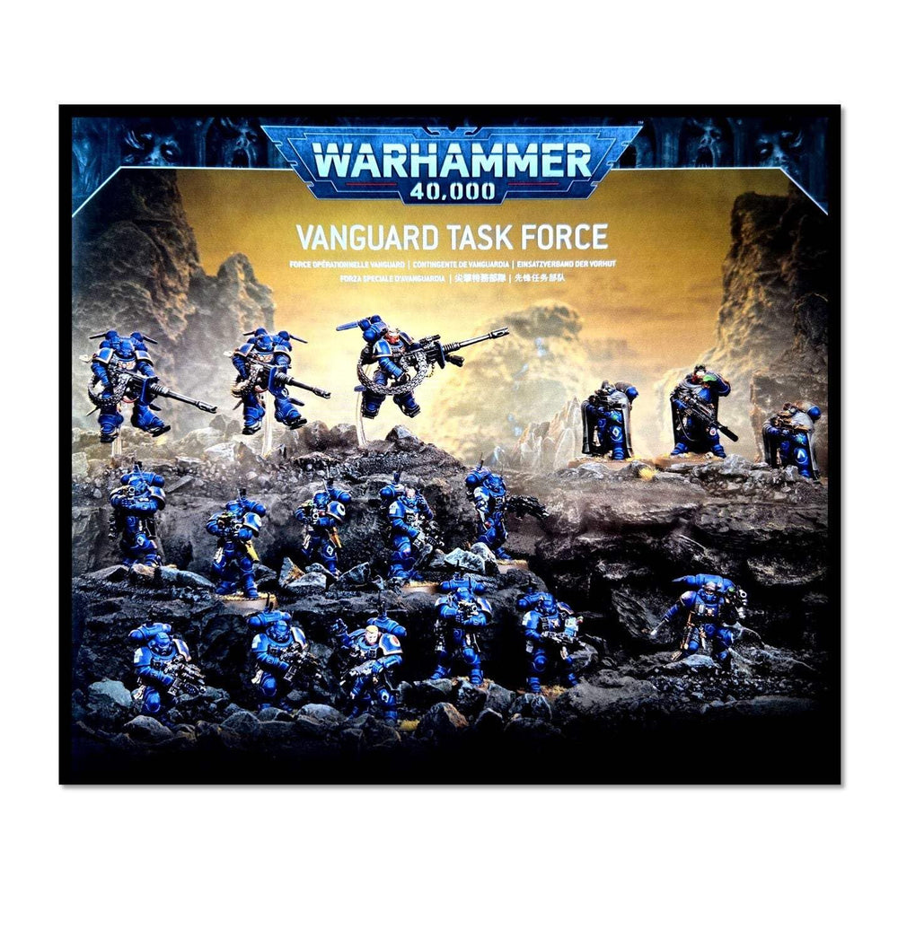 Games Workshop Vanguard Task Force lieutenant-ops model leading stealth missions on the tabletop.