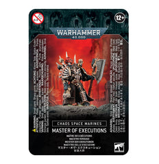 Games Workshop Master of Executions figure with trophy rack, ideal centerpiece for Chaos Space Marines