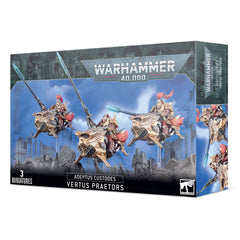 Games Workshop Vertus Praetor miniature in ornate armor, ready for tabletop battles and painting.