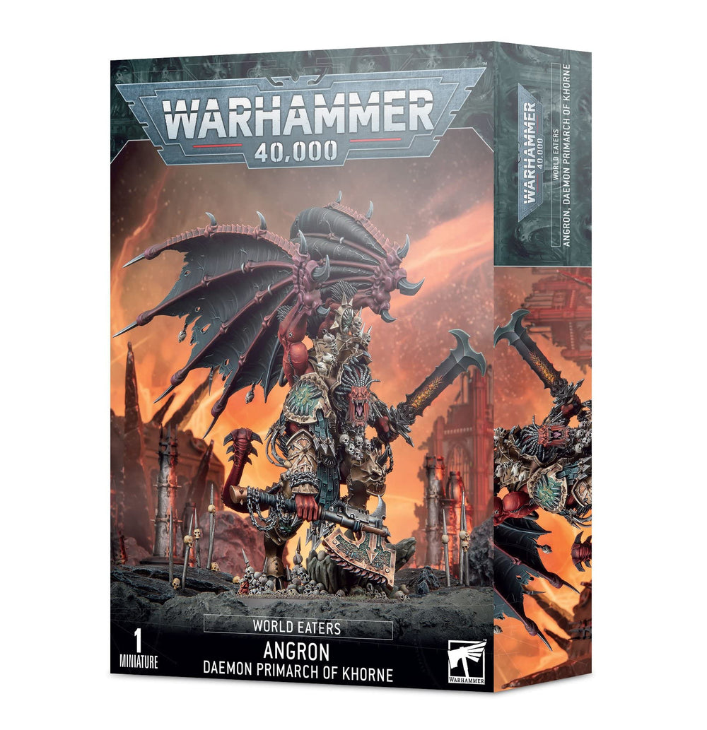 Games Workshop Angron front view figure, ideal centerpiece for a World Eaters army.