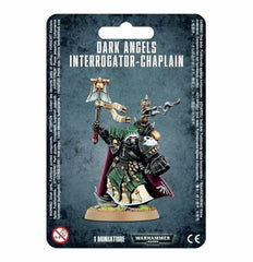 Games Workshop Dark Angels Interrogator-Chaplain miniature for tabletop battles and display.