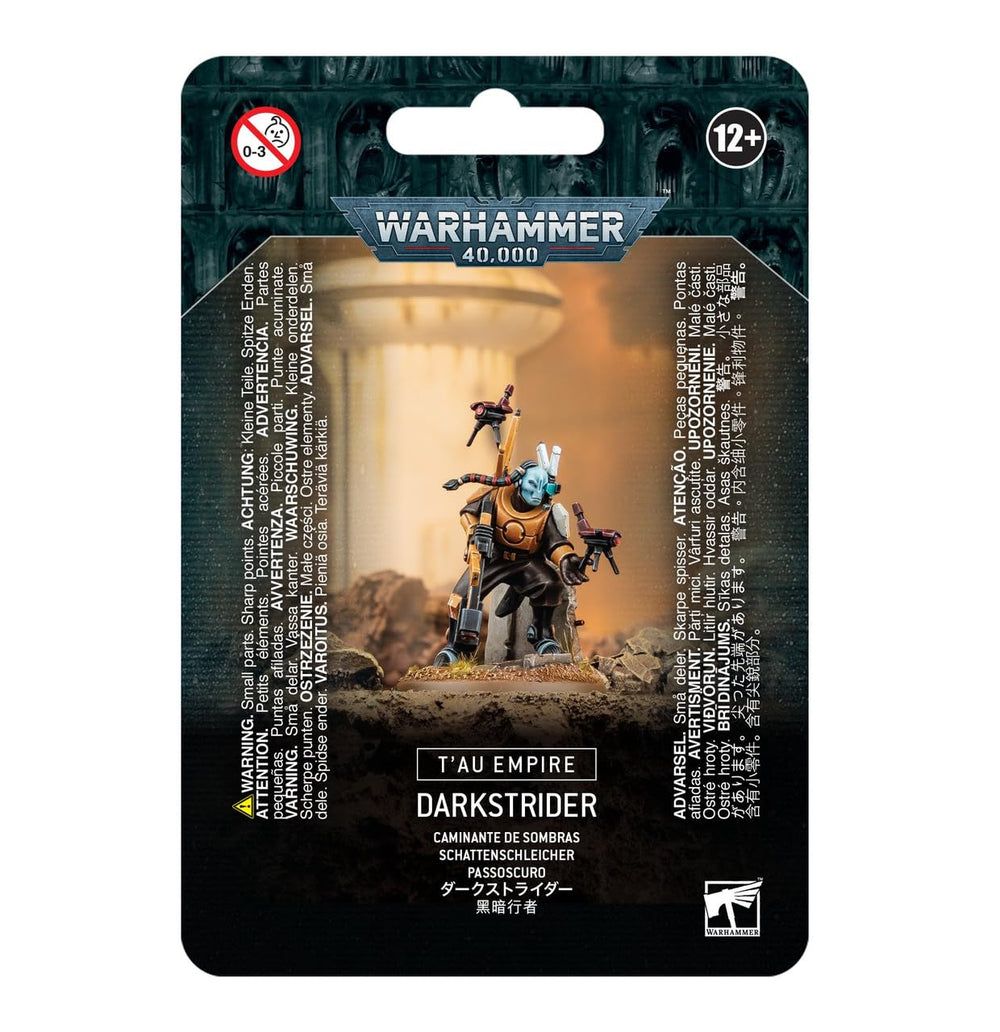 Darkstrider weapon detail highlights Shade pulse weapon for pinpoint strikes