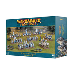 Games Workshop Warhammer Old World High Elf Realms Battalion box-front image ready for painting and tabletop battles