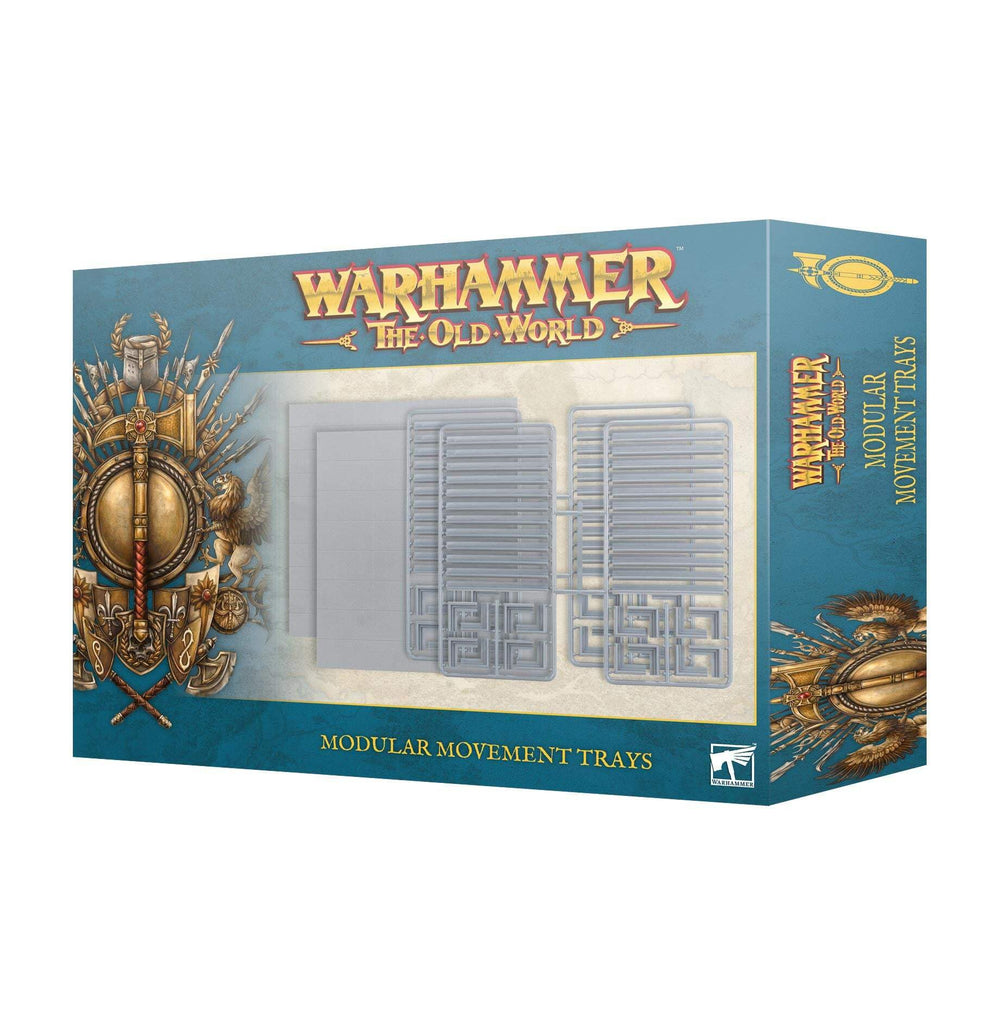 Games Workshop Warhammer The Old World modular movement trays in grey for smooth battlefield maneuvering.